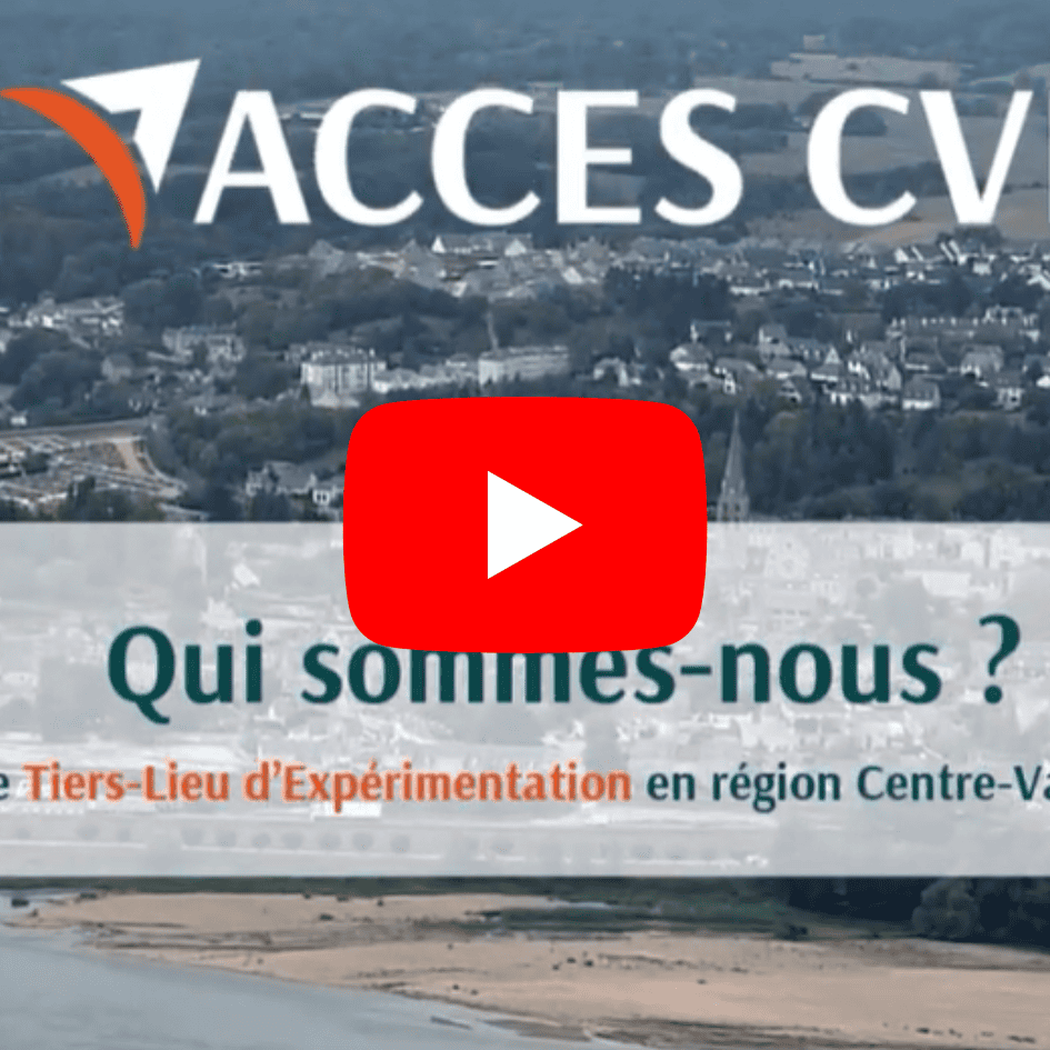 Logo Access CVL avec texte "Qui sommes-nous ?" en arrière-plan.